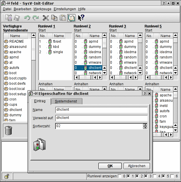 Der KDE Runlevel-Editor