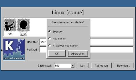 KDE-Abmeldedialog
