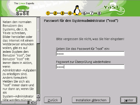 Passwort für Root