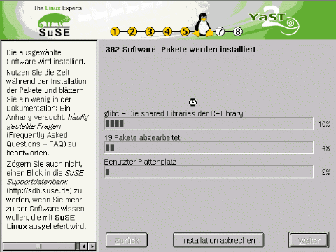 Die Software wird installiert...