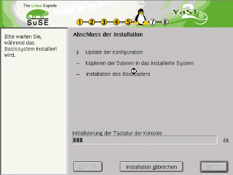 Abschluss der Softwareinstallation